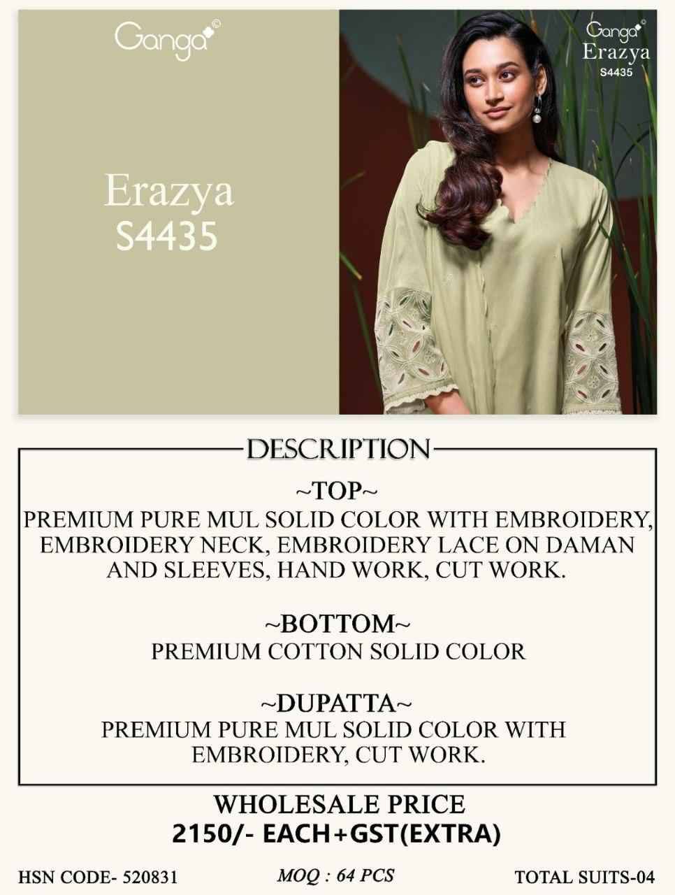 ERAZYA 4435 Series By Ganga Fashion
